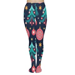 Hand-drawn-flat-christmas-pattern Tights by nate14shop