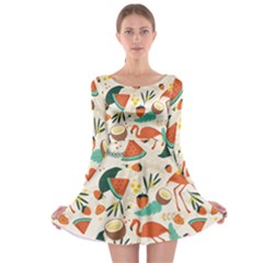 Fruity Summer Long Sleeve Skater Dress by HWDesign