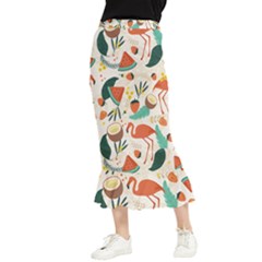 Fruity Summer Maxi Fishtail Chiffon Skirt by HWDesign