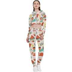Fruity Summer Cropped Zip Up Lounge Set by HWDesign