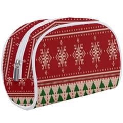Knitted-christmas-pattern Make Up Case (large) by nate14shop