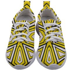 Abstract Pattern Geometric Backgrounds  Kids Athletic Shoes by Eskimos