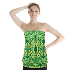 Abstract Pattern Geometric Backgrounds Strapless Top by Eskimos