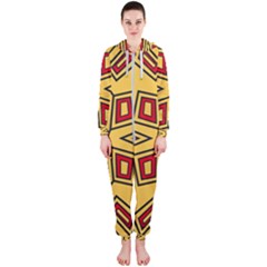 Abstract Pattern Geometric Backgrounds Hooded Jumpsuit (ladies) by Eskimos