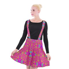 Pink Party Suspender Skater Skirt by Thespacecampers