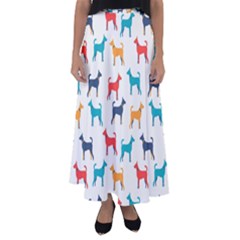 Animal-seamless-vector-pattern-of-dog-kannaa Flared Maxi Skirt by nate14shop