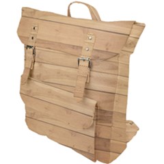 Wood-panel Buckle Up Backpack by nate14shop