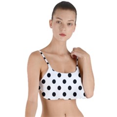 Black-and-white-polka-dot-pattern-background-free-vector Layered Top Bikini Top  by nate14shop