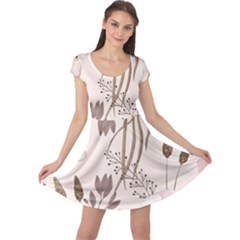 Bohemian Pastel Flowers Cap Sleeve Dress by HWDesign