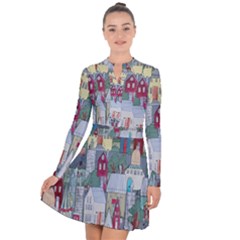 Painting Long Sleeve Panel Dress by nate14shop