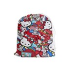 Hello-kitty-003 Drawstring Pouch (Large)