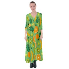 Fruits Button Up Maxi Dress by nate14shop