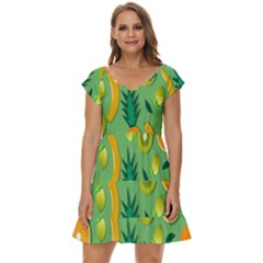 Fruits Short Sleeve Tiered Mini Dress by nate14shop