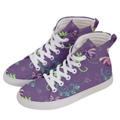 Background-butterfly Purple Men s Hi-top Skate Sneakers by nate14shop