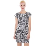 Animal-seamless-vector-pattern-of-dog-kannaa Cap Sleeve Bodycon Dress