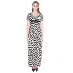 Animal-seamless-vector-pattern-of-dog-kannaa Short Sleeve Maxi Dress