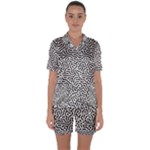 Animal-seamless-vector-pattern-of-dog-kannaa Satin Short Sleeve Pajamas Set