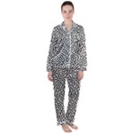 Animal-seamless-vector-pattern-of-dog-kannaa Satin Long Sleeve Pajamas Set