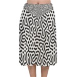 Animal-seamless-vector-pattern-of-dog-kannaa Velvet Flared Midi Skirt
