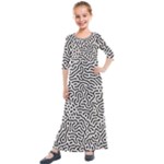 Animal-seamless-vector-pattern-of-dog-kannaa Kids  Quarter Sleeve Maxi Dress