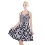 Animal-seamless-vector-pattern-of-dog-kannaa Halter Party Swing Dress 