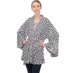 Animal-seamless-vector-pattern-of-dog-kannaa Long Sleeve Velvet Kimono 