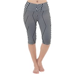 Vector-geometric-lines-pattern-simple-monochrome-texture-with-diagonal-stripes-lines-chevron-zigzag- Lightweight Velour Cropped Yoga Leggings by nate14shop