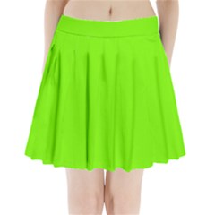 Grass-green-color-solid-background Pleated Mini Skirt by nate14shop