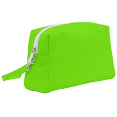 Grass-green-color-solid-background Wristlet Pouch Bag (large) by nate14shop