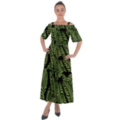  Leaves  Shoulder Straps Boho Maxi Dress  by artworkshop