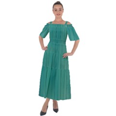 Green Surface  Shoulder Straps Boho Maxi Dress  by artworkshop