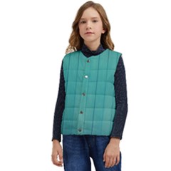 Green Surface  Kid s Short Button Up Puffer Vest	