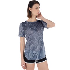 Ice Frost Crystals Perpetual Short Sleeve T-shirt by artworkshop