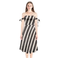  Zebra Pattern  Shoulder Tie Bardot Midi Dress by artworkshop