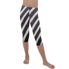  Zebra Pattern  Kids  Lightweight Velour Capri Leggings  by artworkshop