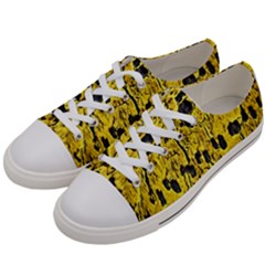 Yellow-abstrac Women s Low Top Canvas Sneakers by nate14shop