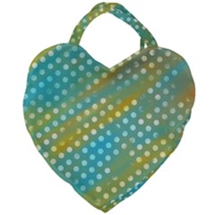 Abstract-polkadot 01 Giant Heart Shaped Tote by nate14shop