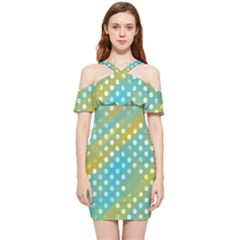 Abstract-polkadot 01 Shoulder Frill Bodycon Summer Dress by nate14shop