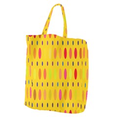 Banner-polkadot-yellow Giant Grocery Tote by nate14shop
