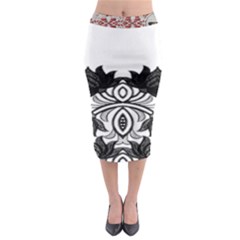 Im Fourth Dimension Black White 6 Midi Pencil Skirt by imanmulyana