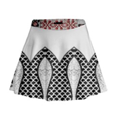 Im Fourth Dimension Black White 8 Mini Flare Skirt by imanmulyana