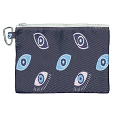 Eyes Evil Eye Blue Pattern Design Canvas Cosmetic Bag (xl) by artworkshop