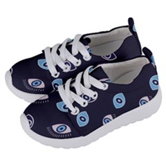 Eyes Evil Eye Blue Pattern Design Kids  Lightweight Sports Shoes by artworkshop