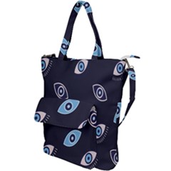 Eyes Evil Eye Blue Pattern Design Shoulder Tote Bag by artworkshop