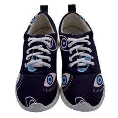 Eyes Evil Eye Blue Pattern Design Athletic Shoes by artworkshop