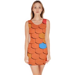 Phone Wallpaper Roof Roofing Tiles Roof Tiles Bodycon Dress by artworkshop