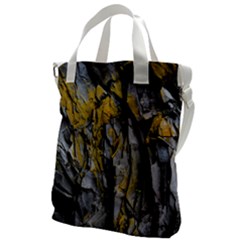 Rock Wall Crevices Geology Pattern Shapes Texture Canvas Messenger Bag