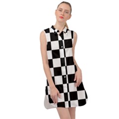 Pattern-box Box Sleeveless Shirt Dress by nate14shop