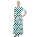 Polka-dot-green Half Sleeves Maxi Dress View2