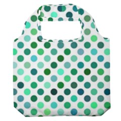 Polka-dot-green Premium Foldable Grocery Recycle Bag by nate14shop